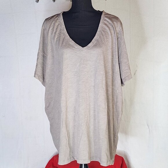 Universal Thread Goods Co. Galvanized Gray Cotton Fitted V Neck SS T-Shirt Sz 3X - Picture 1 of 16